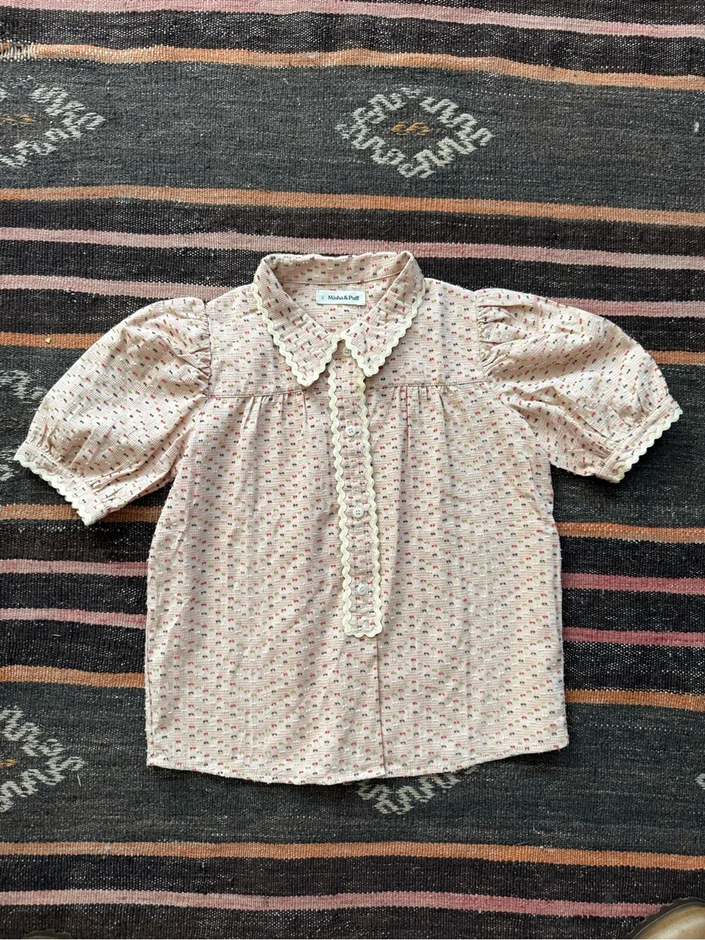 Misha And Puff Bernadette Floral Puff-Sleeve Blouse